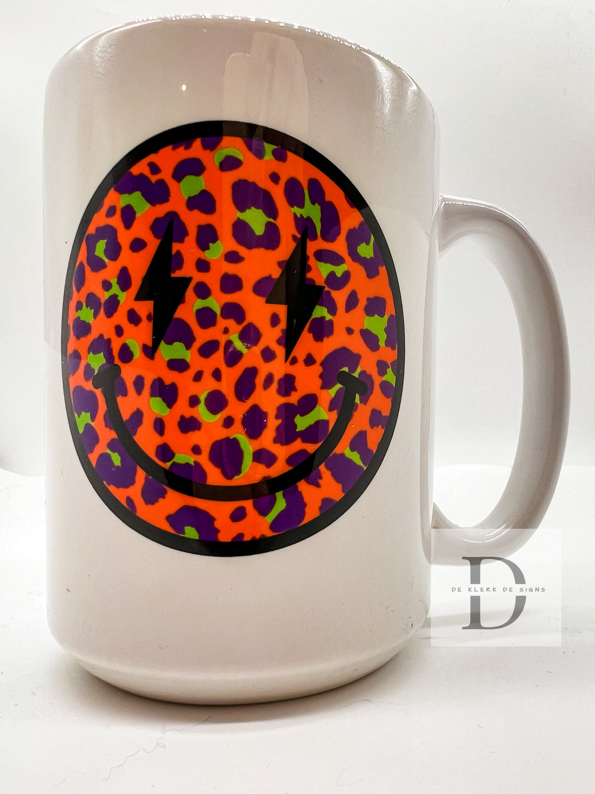 Leopard Smiley Face Mug