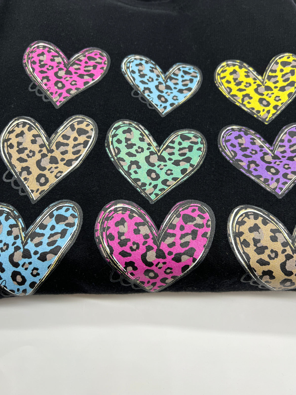 Leopard Love Sequin Heart Patch